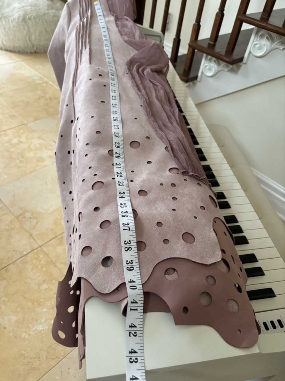 Talk of the Walk Mauve Blouse with Delicate Textured Yoke - Picture 12 of 13